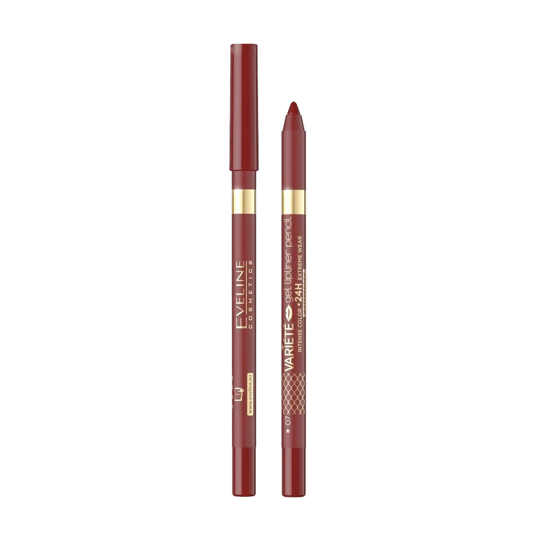 Водостійкий олівець для губ Eveline Cosmetics Variete Gel Lipliner Pencil Waterproof тон 07, 1.2 г